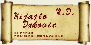 Mijajlo Daković vizit kartica